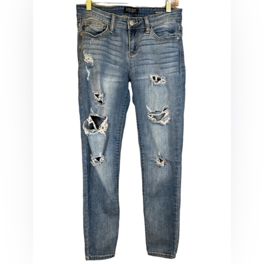 Judy Blue Colby Skinny Fit Distressed Jeans‎ Style #JB8292MD - Size 7/28